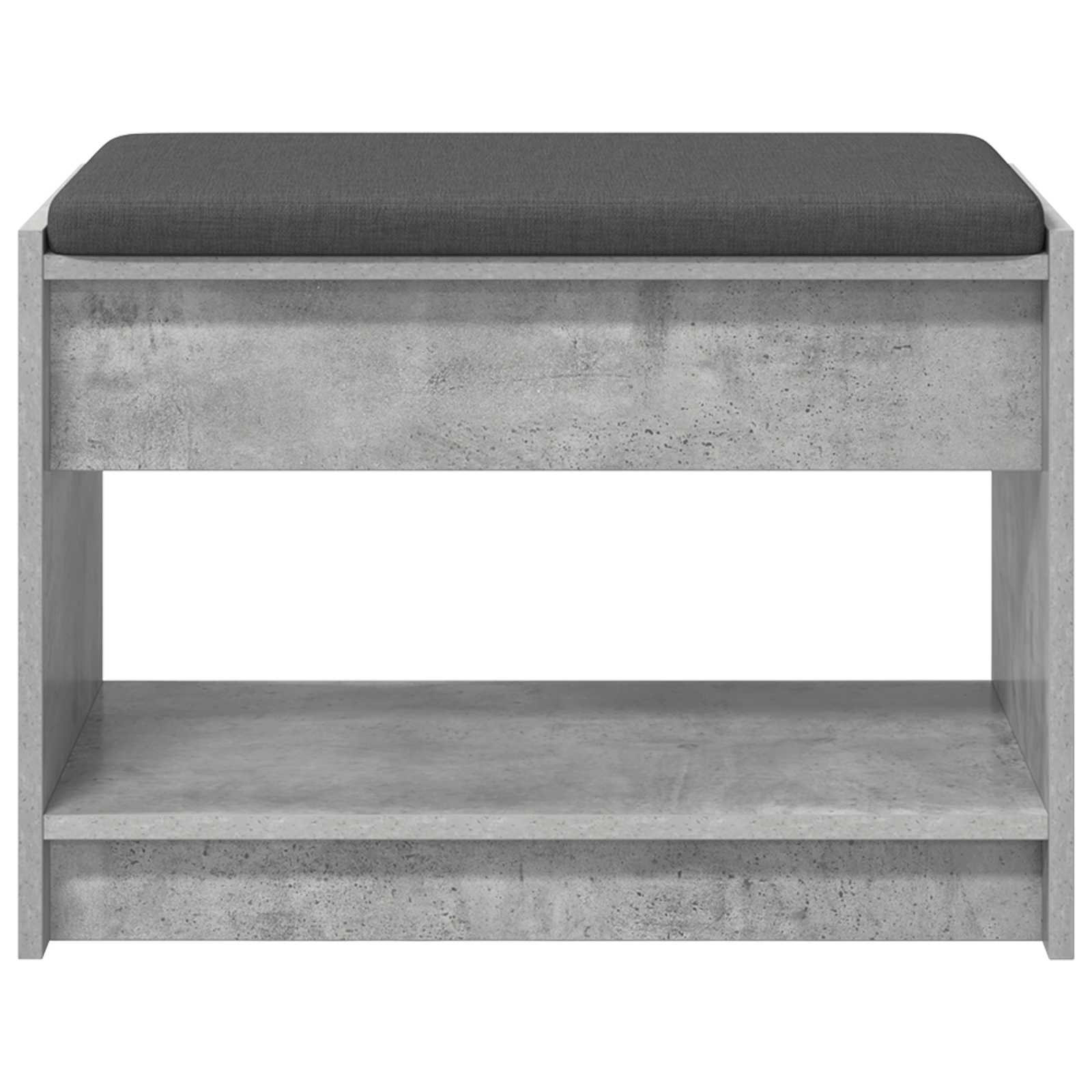 Panca per ingresso con cuscino Grigio Cemento 63 x 38 x 45 cm | homemem39