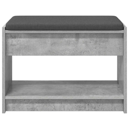 Panca per ingresso con cuscino Grigio Cemento 63 x 38 x 45 cm | homemem39