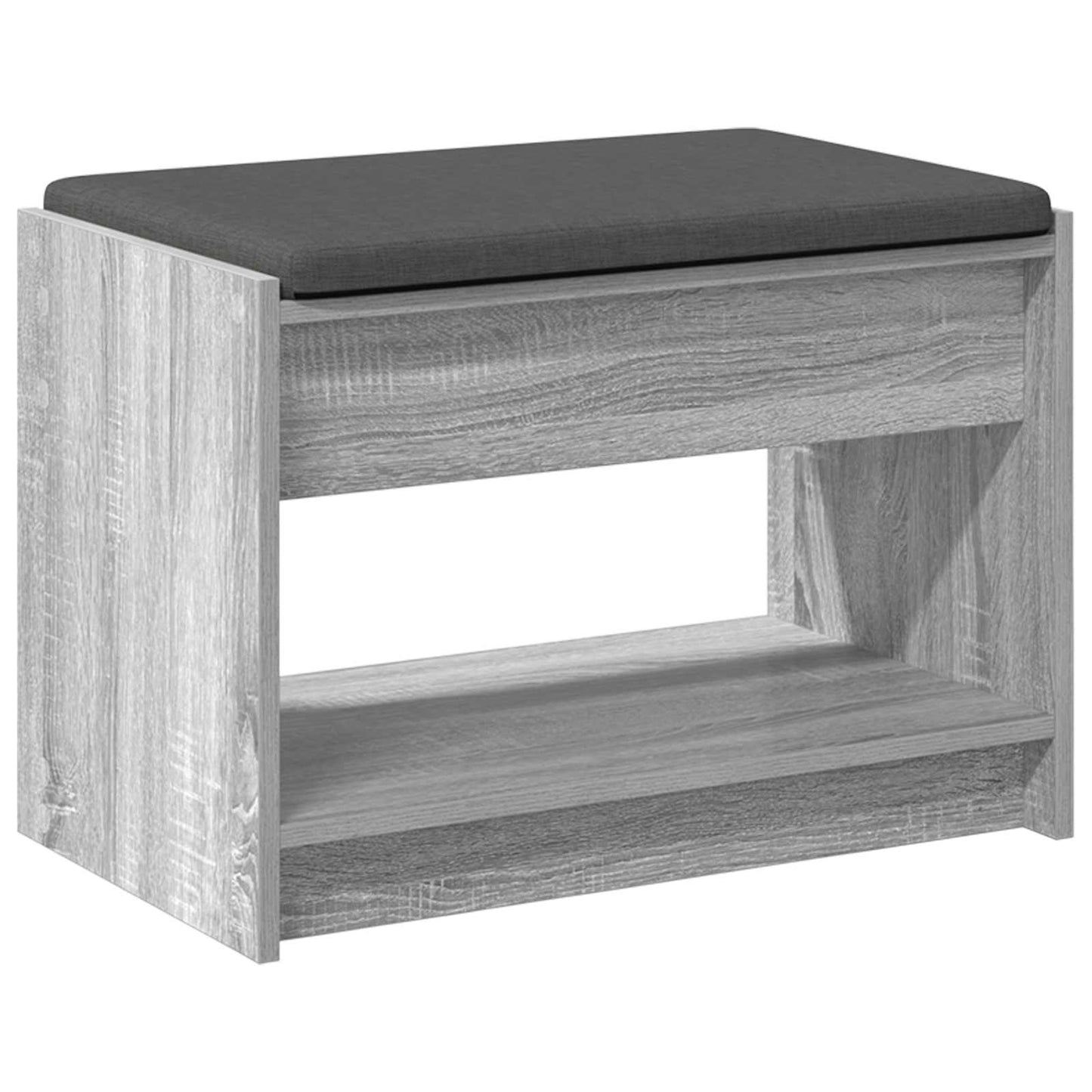 Panca per ingresso con cuscino Sonoma grigia 63 x 38 x 45 cm | homemem39