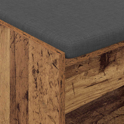 Panca per ingresso con cuscino Legno vecchio 63 x 38 x 45 cm | homemem39