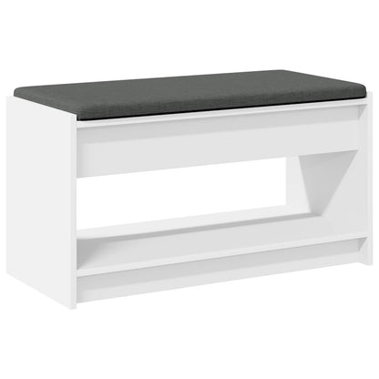 Panca per ingresso con cuscino Bianco 83 x 38 x 45 cm | homemem39