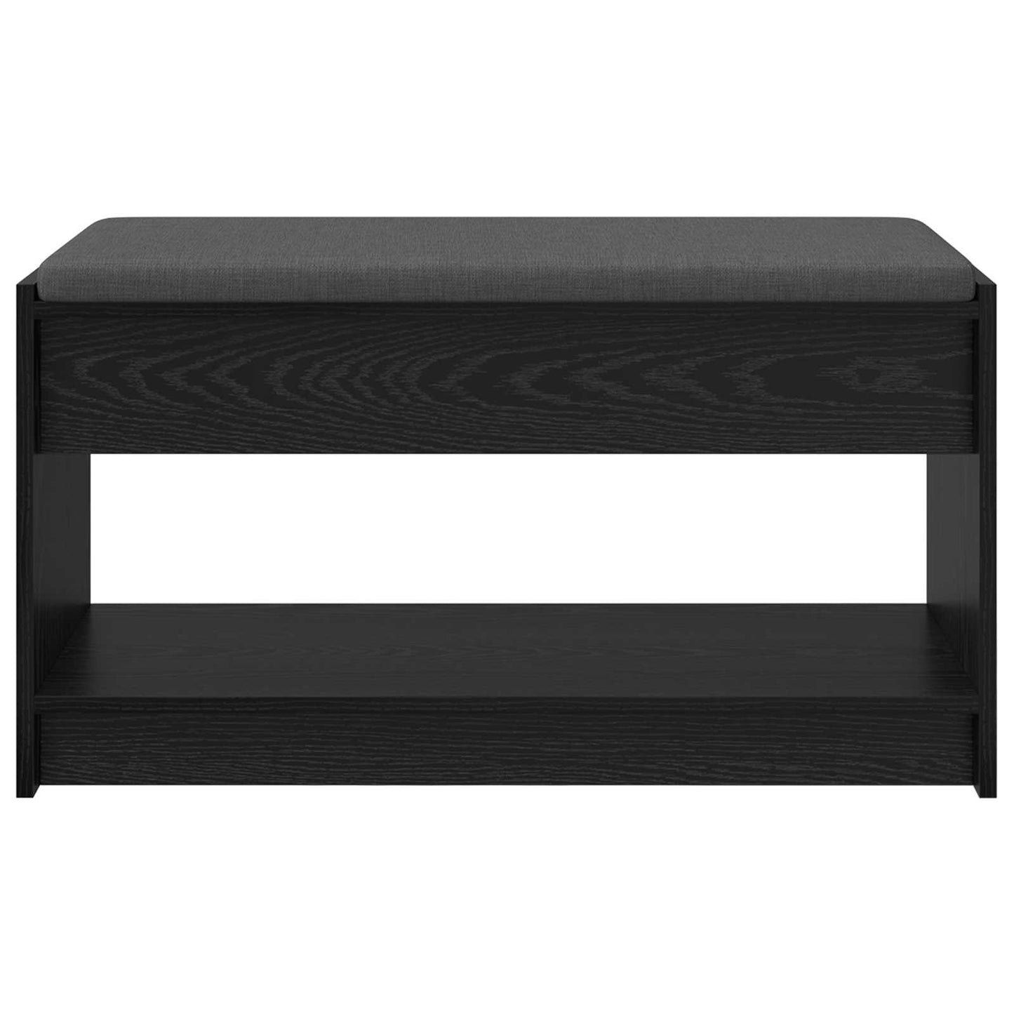 Panca per ingresso con cuscino Rovere Nero 83 x 38 x 45 cm | homemem39