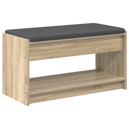 Panca per ingresso con cuscino Rovere Sonoma 83 x 38 x 45 cm | homemem39