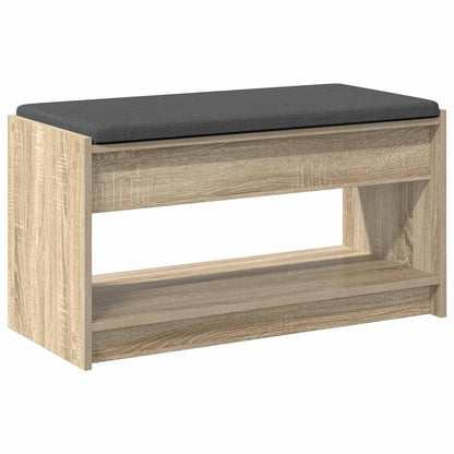 Panca per ingresso con cuscino Rovere Sonoma 83 x 38 x 45 cm | homemem39