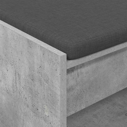 Panca per ingresso con cuscino Grigio Cemento 83 x 38 x 45 cm | homemem39