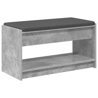 Panca per ingresso con cuscino Grigio Cemento 83 x 38 x 45 cm | homemem39