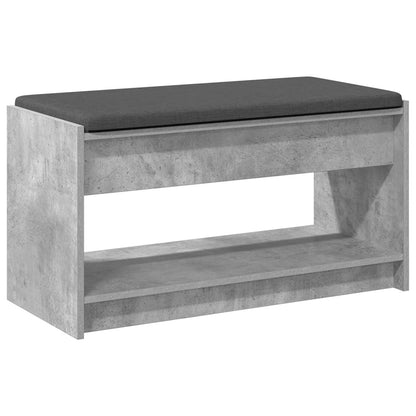 Panca per ingresso con cuscino Grigio Cemento 83 x 38 x 45 cm | homemem39