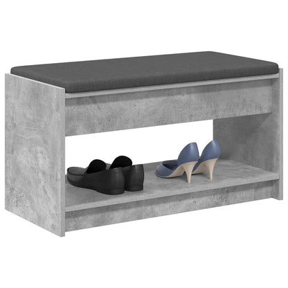 Panca per ingresso con cuscino Grigio Cemento 83 x 38 x 45 cm | homemem39