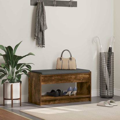 Panca per ingresso Quercia Affumicata 83 x 38 x 45 cm | homemem39