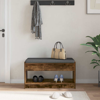 Panca per ingresso Quercia Affumicata 83 x 38 x 45 cm | homemem39