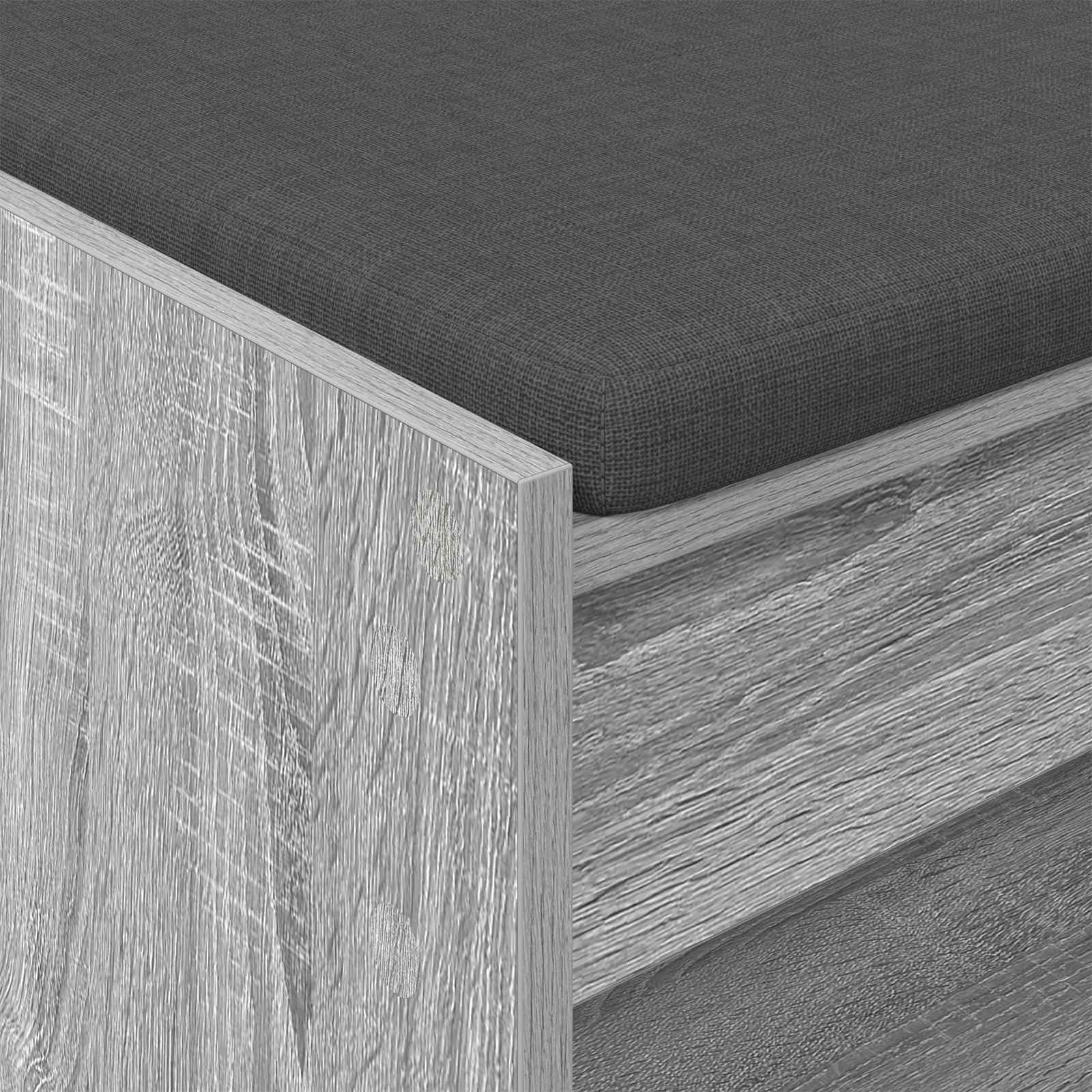 Panca per ingresso con cuscino Sonoma grigia 83 x 38 x 45 cm | homemem39