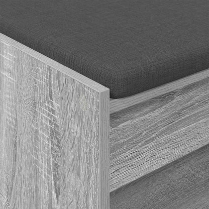 Panca per ingresso con cuscino Sonoma grigia 83 x 38 x 45 cm | homemem39