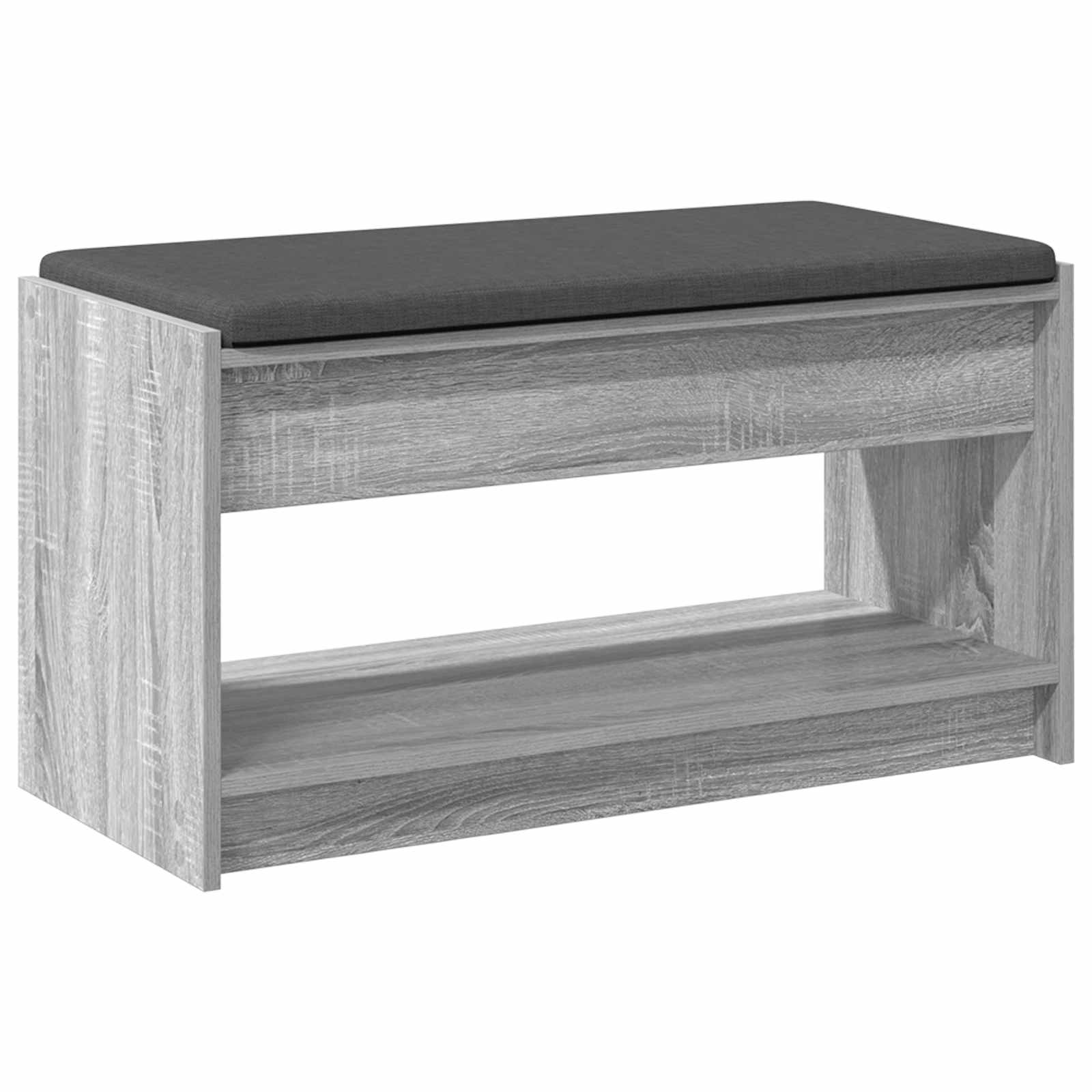 Panca per ingresso con cuscino Sonoma grigia 83 x 38 x 45 cm | homemem39