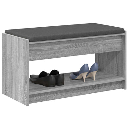 Panca per ingresso con cuscino Sonoma grigia 83 x 38 x 45 cm | homemem39