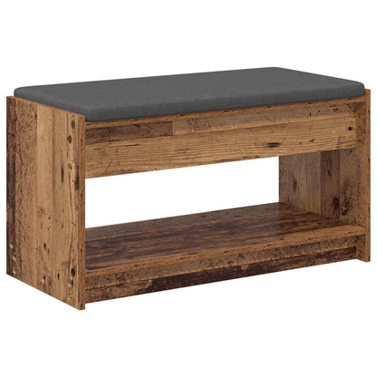 Panca per ingresso con cuscino Legno vecchio 83 x 38 x 45 cm | homemem39