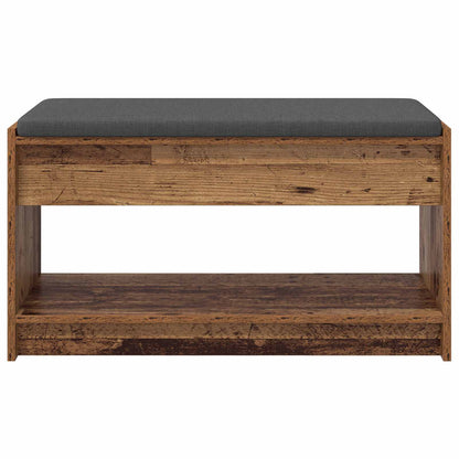 Panca per ingresso con cuscino Legno vecchio 83 x 38 x 45 cm | homemem39