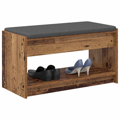 Panca per ingresso con cuscino Legno vecchio 83 x 38 x 45 cm | homemem39