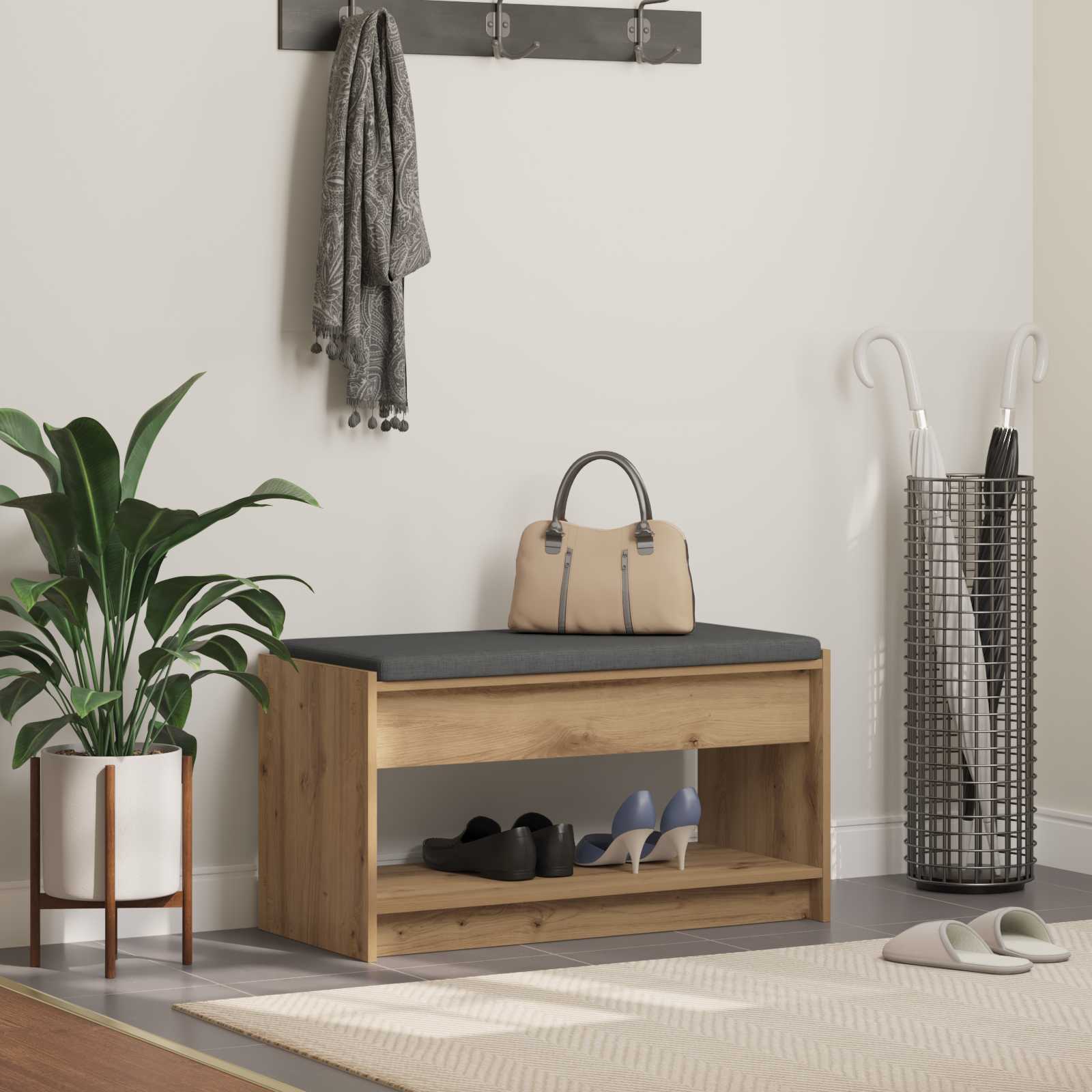 Panca per ingresso Rovere Artigianale 83 x 38 x 45 cm | homemem39