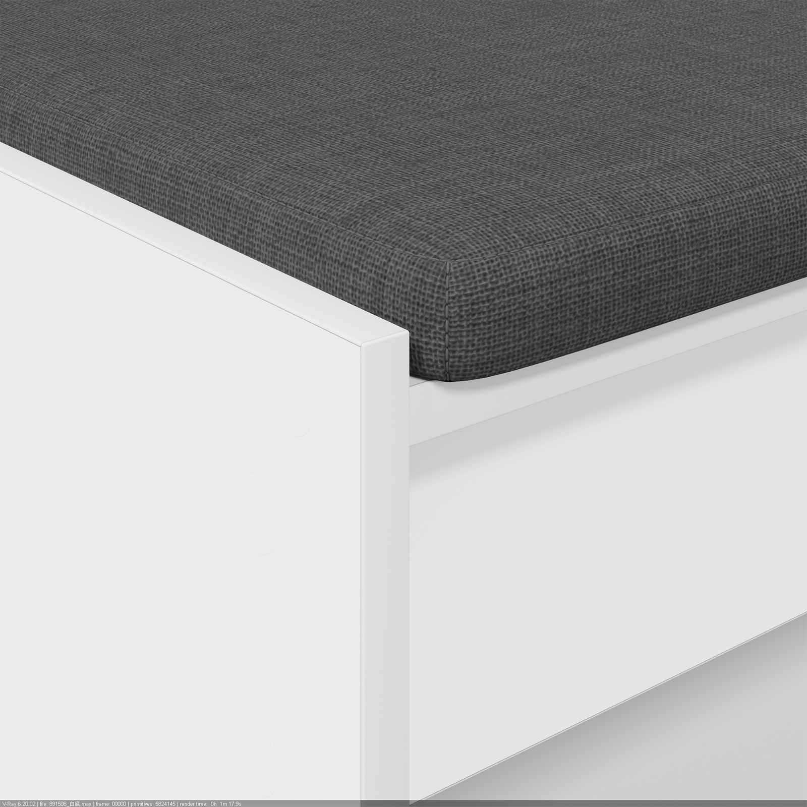 Panca per ingresso con cuscino Bianco 103 x 38 x 45 cm | homemem39