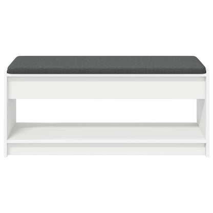Panca per ingresso con cuscino Bianco 103 x 38 x 45 cm | homemem39