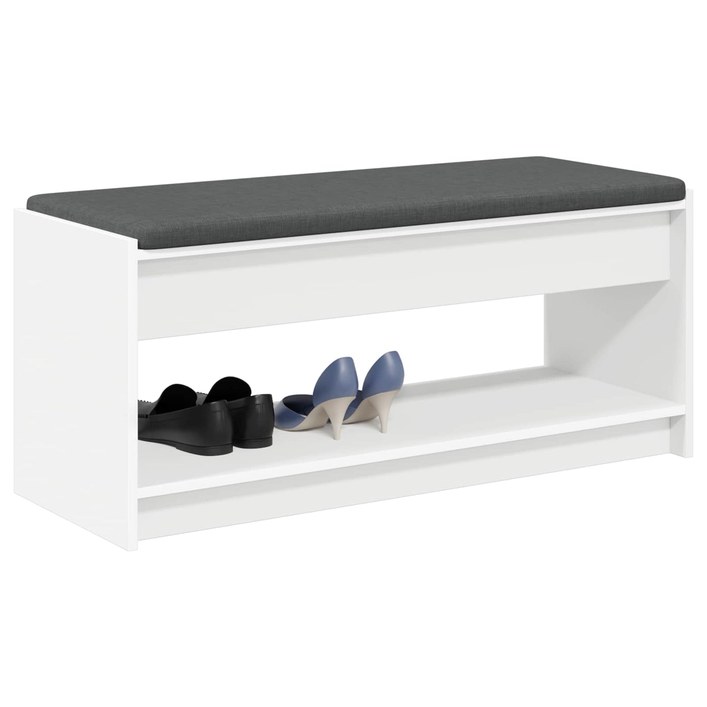 Panca per ingresso con cuscino Bianco 103 x 38 x 45 cm | homemem39