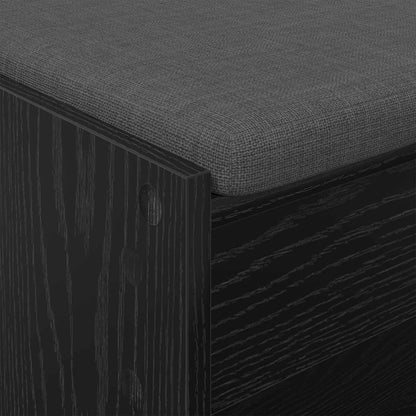 Panca per ingresso con cuscino Rovere Nero 103 x 38 x 45 cm | homemem39