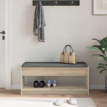 Panca per ingresso con cuscino Rovere Sonoma 103 x 38 x 45 cm | homemem39
