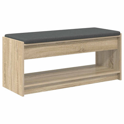 Panca per ingresso con cuscino Rovere Sonoma 103 x 38 x 45 cm | homemem39