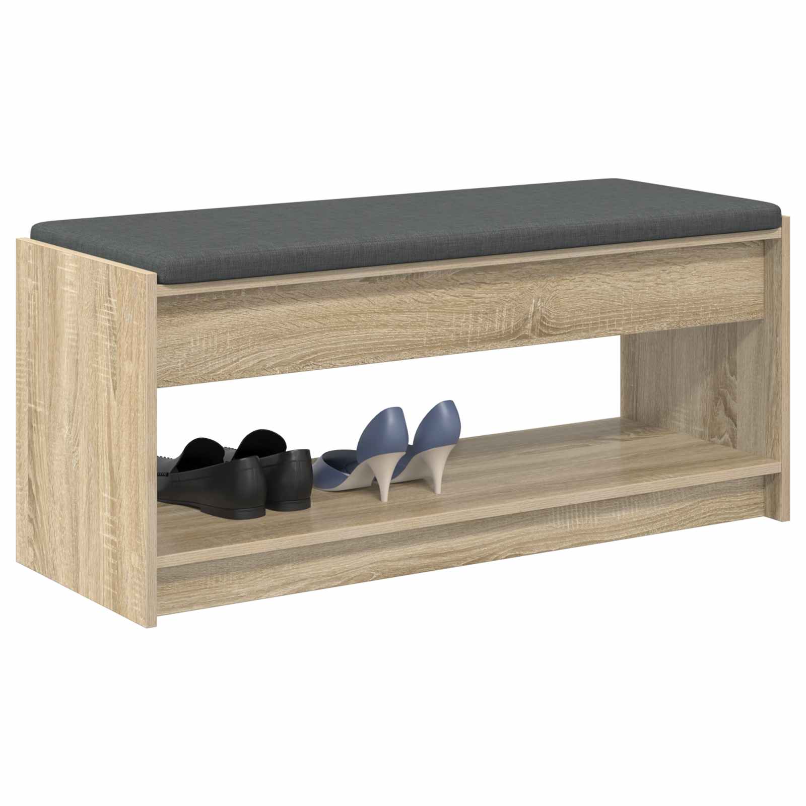 Panca per ingresso con cuscino Rovere Sonoma 103 x 38 x 45 cm | homemem39