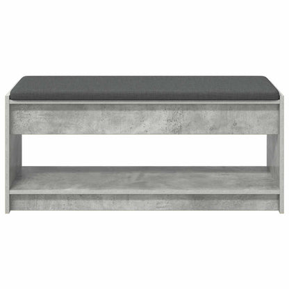 Panca per ingresso con cuscino Grigio Cemento 103 x 38 x 45 cm | homemem39