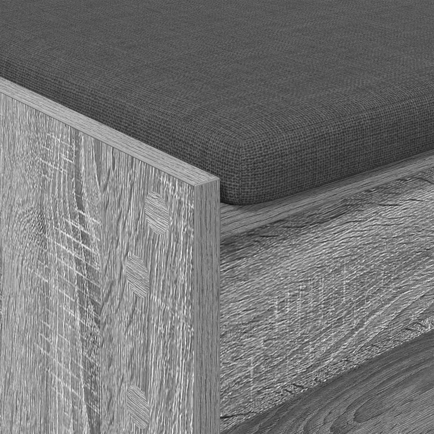 Panca per ingresso con cuscino Sonoma grigia 103 x 38 x 45 cm | homemem39