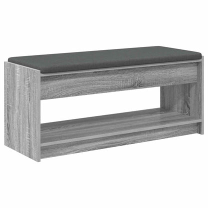 Panca per ingresso con cuscino Sonoma grigia 103 x 38 x 45 cm | homemem39