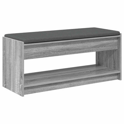 Panca per ingresso con cuscino Sonoma grigia 103 x 38 x 45 cm | homemem39
