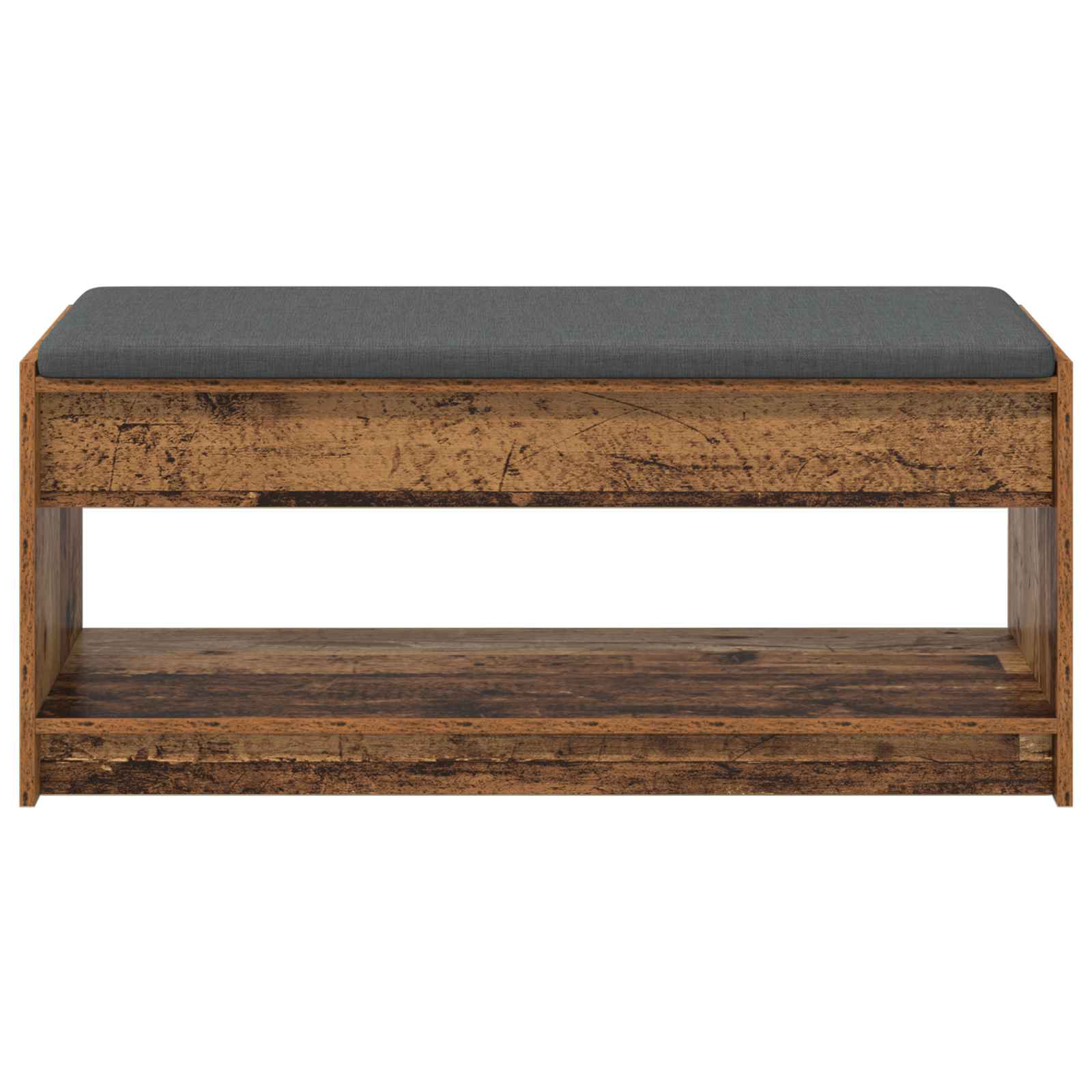 Panca per ingresso con cuscino Legno vecchio 103 x 38 x 45 cm | homemem39