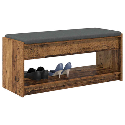 Panca per ingresso con cuscino Legno vecchio 103 x 38 x 45 cm | homemem39
