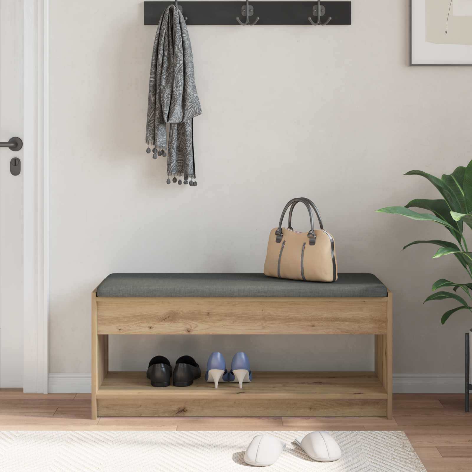Panca per ingresso Rovere Artigianale 103 x 38 x 45 cm | homemem39