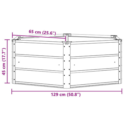 Fioriera Avorio 129 x 129 x 45 cm Acciaio