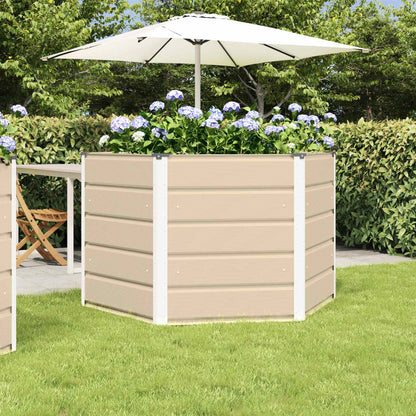 Fioriera Avorio 129 x 129 x 75 cm Acciaio