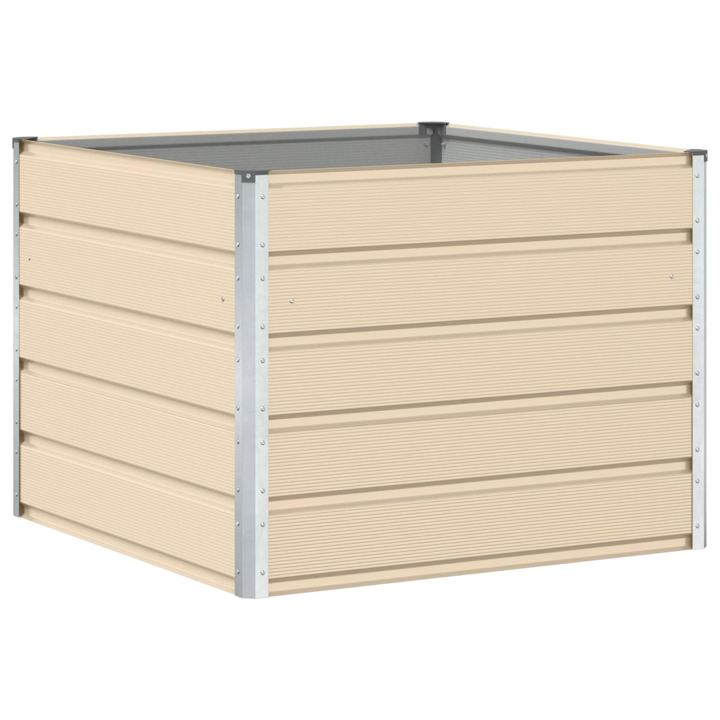 Fioriera Avorio 100 x 100 x 75 cm Acciaio