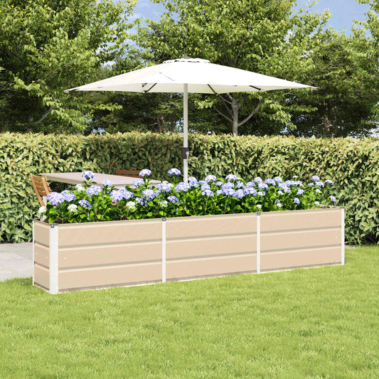 Fioriera Avorio 240 x 40 x 45 cm Acciaio