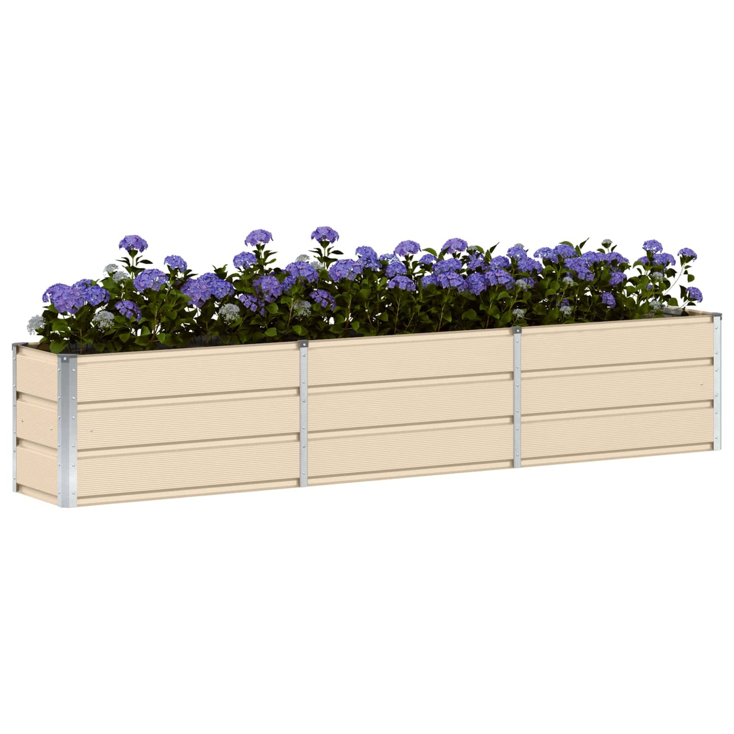 Fioriera Avorio 240 x 40 x 45 cm Acciaio