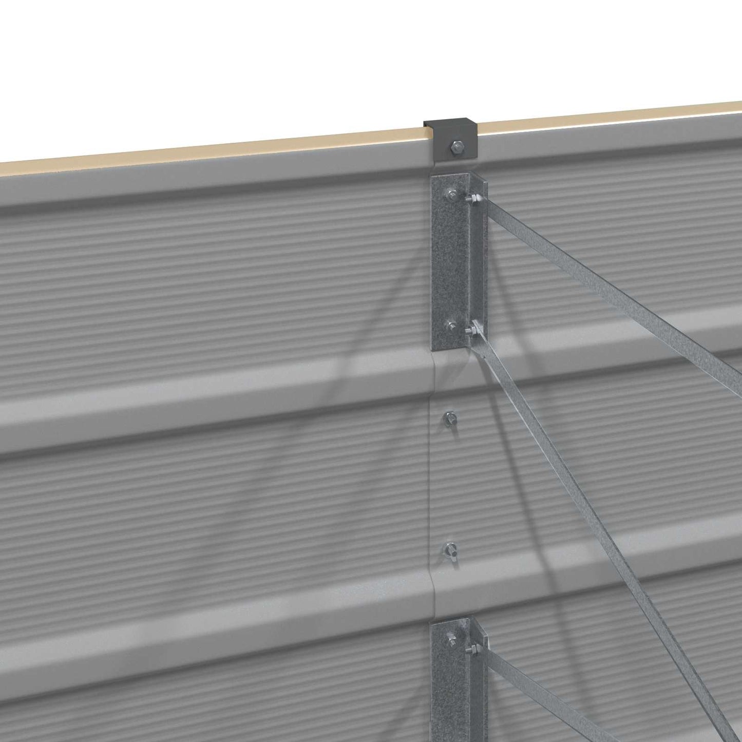 Fioriera Avorio 160 x 80 x 75 cm Acciaio