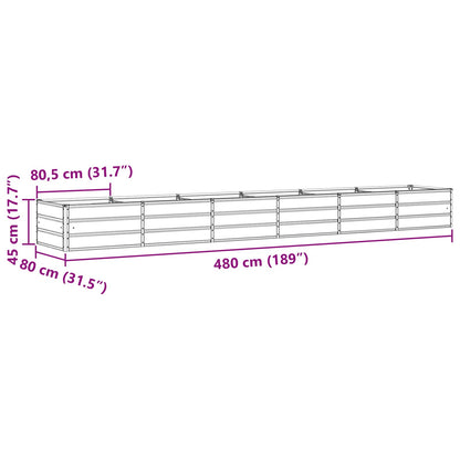 Fioriera Avorio 480 x 80 x 45 cm Acciaio