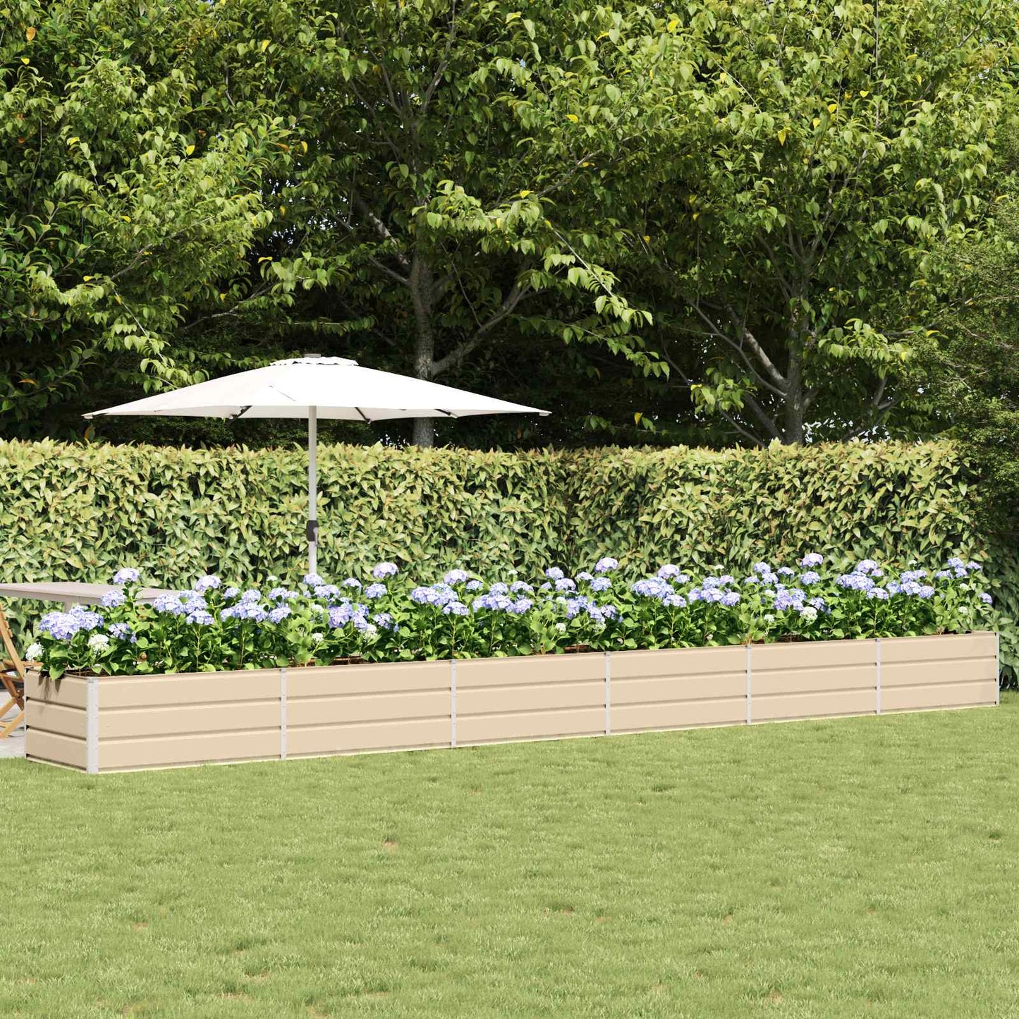 Fioriera Avorio 600 x 80 x 45 cm Acciaio