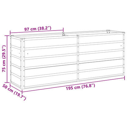 Fioriera Avorio 480 x 50 x 45 cm Acciaio zincato