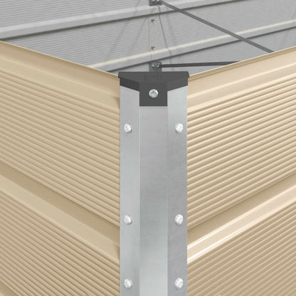 Fioriera Avorio 195 x 100 x 45 cm Acciaio zincato