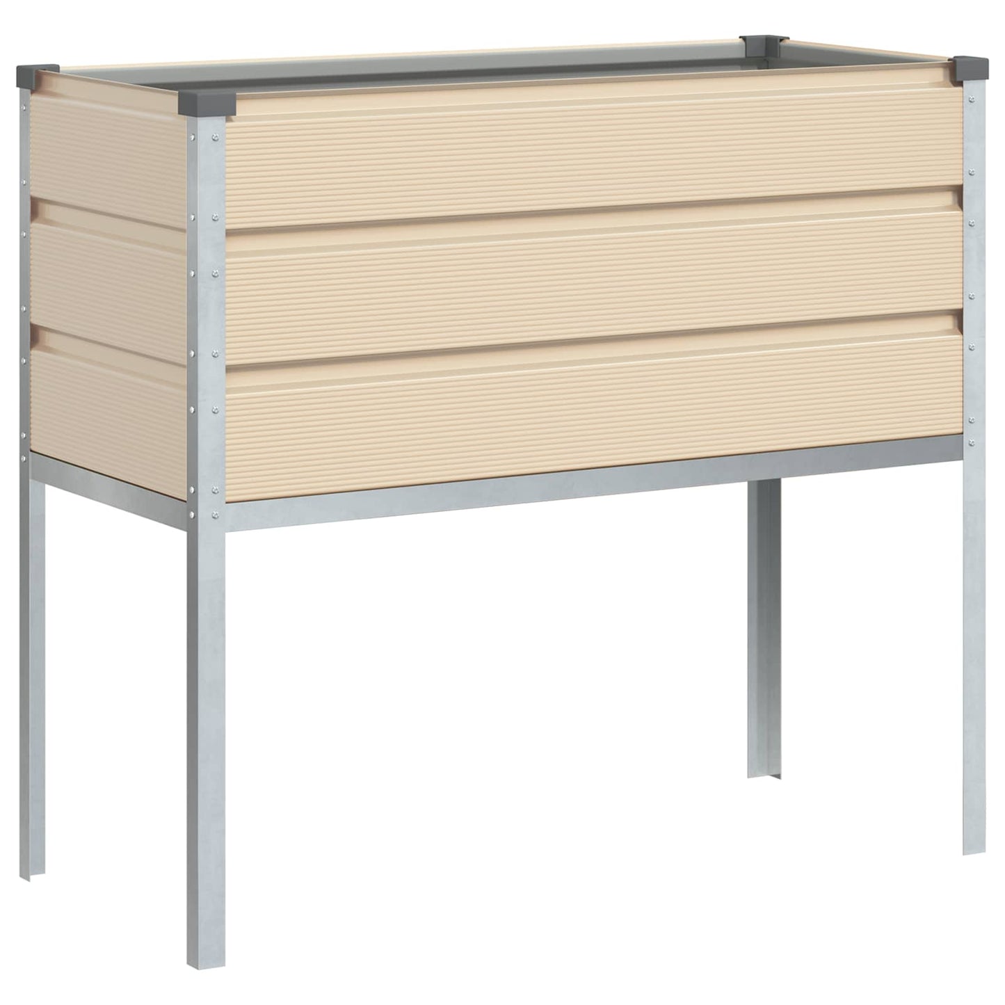 Fioriera Avorio 100 x 45 x 90 cm Acciaio zincato