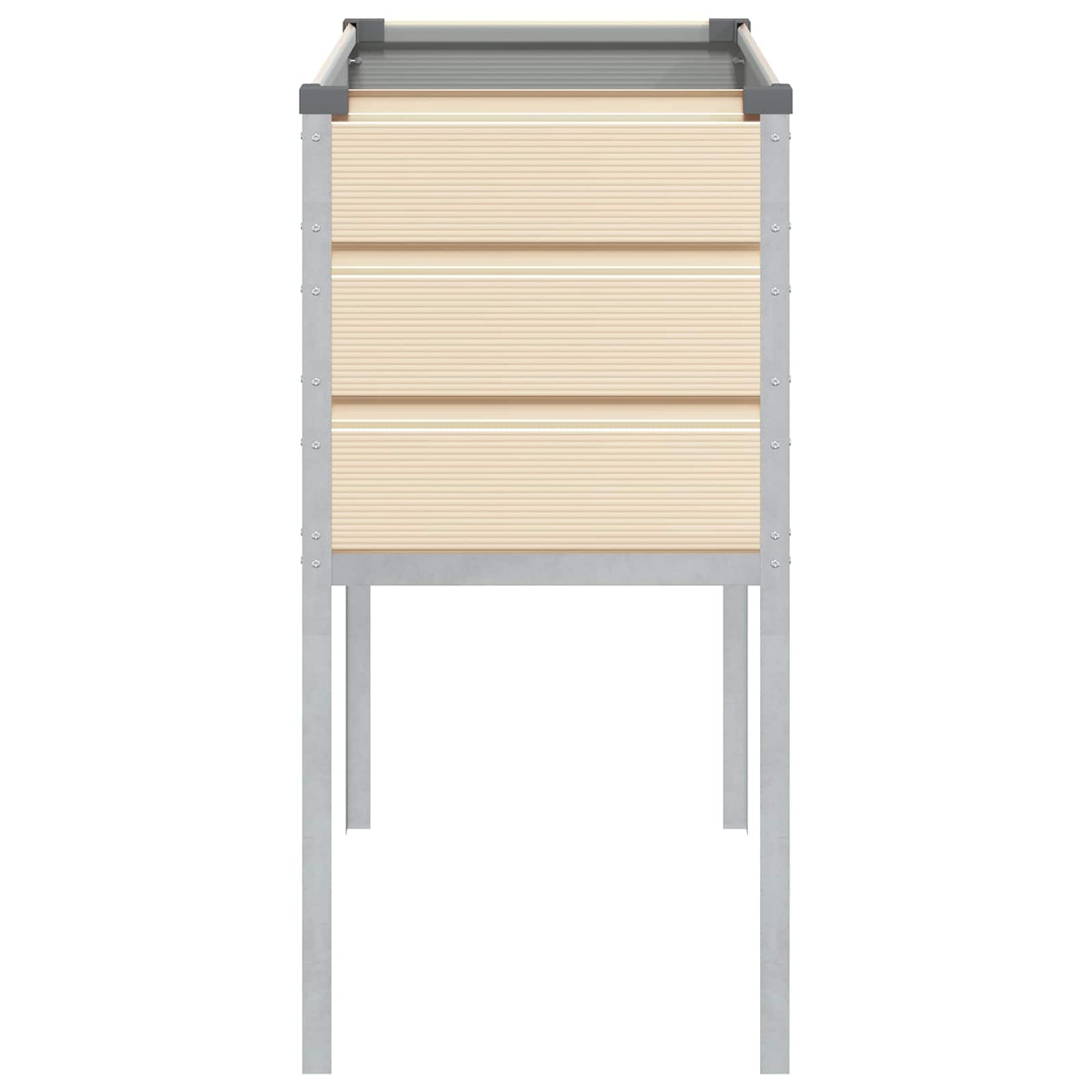 Fioriera Avorio 100 x 45 x 90 cm Acciaio zincato