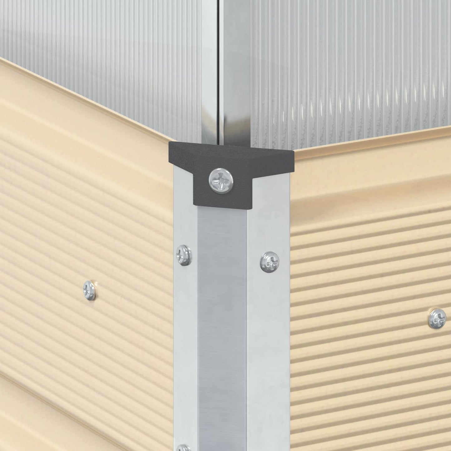 Fioriera Avorio 100 x 100 x 77 cm Acciaio zincato