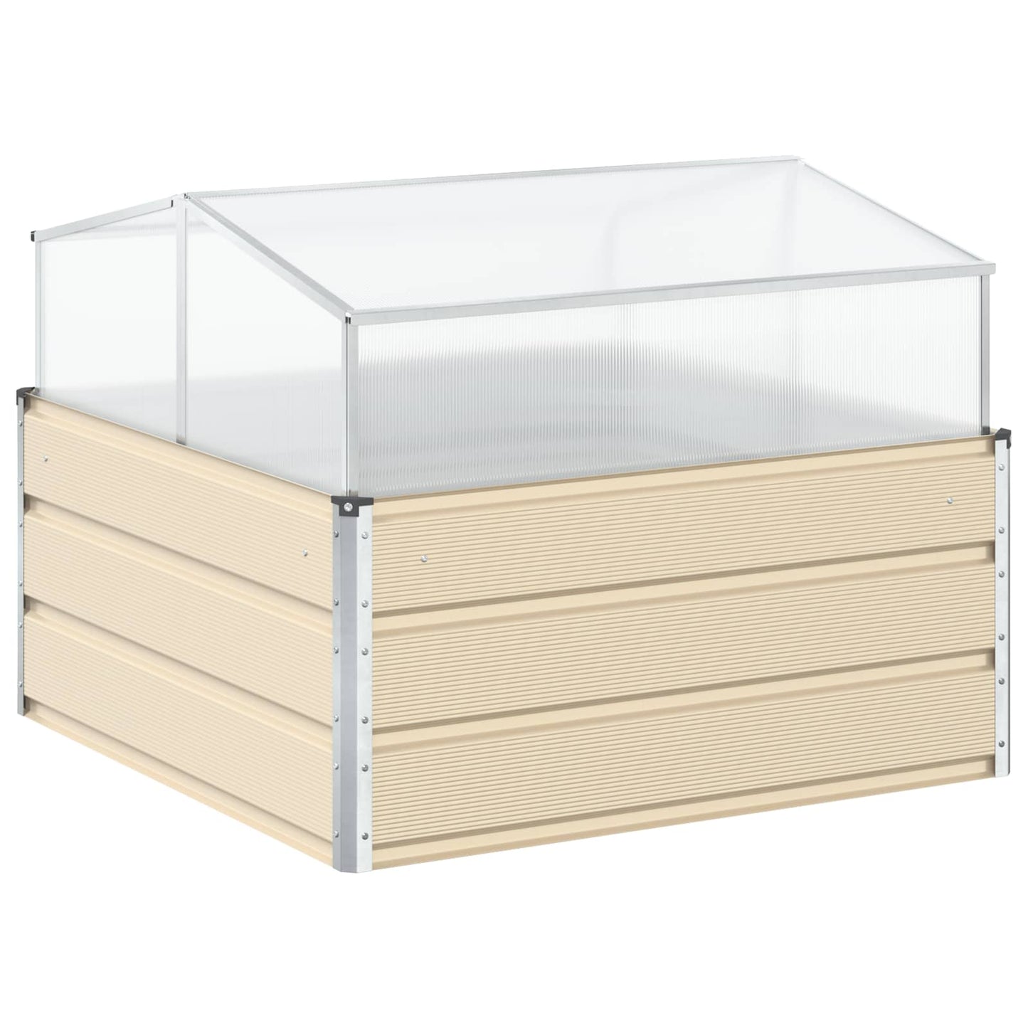 Fioriera Avorio 100 x 100 x 77 cm Acciaio zincato